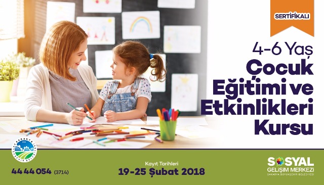 4-6 yaş çocuk eğitimi  kurs kayıtlar başladı