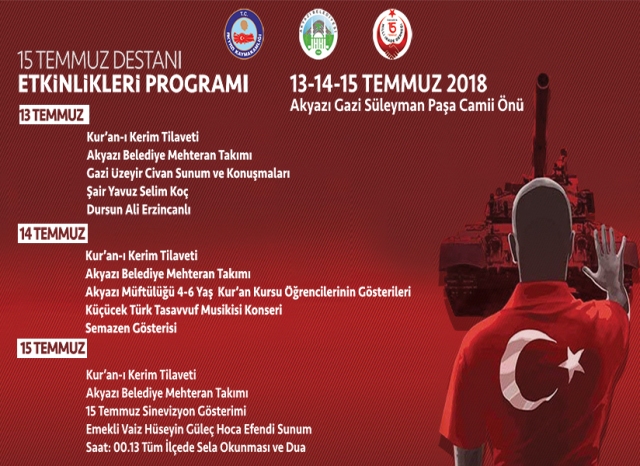 AKYAZI’DA ÜÇ GECELİK PROGRAM