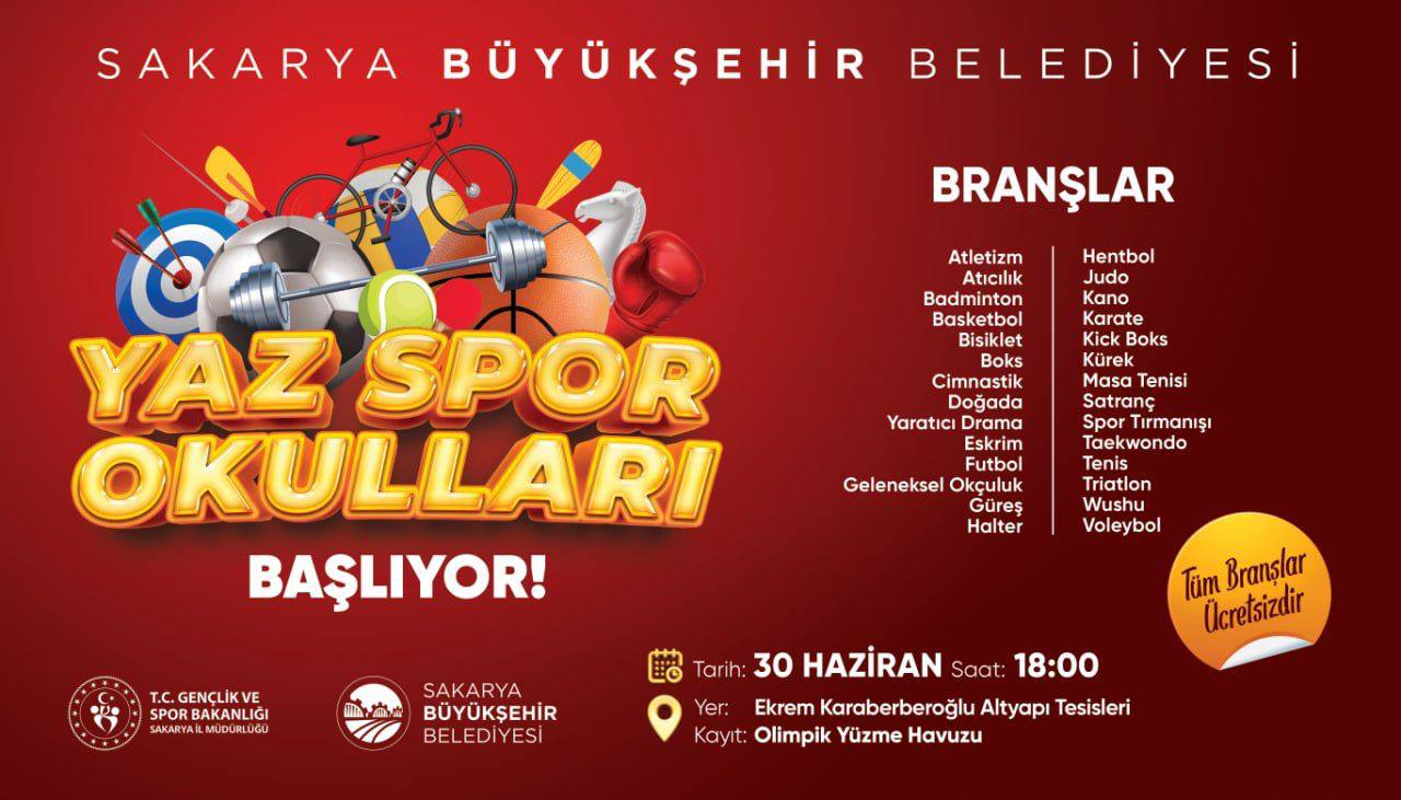 28 farklı branşta spor okulu başlıyor