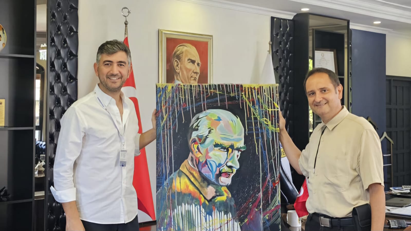 Ressam Ersoy Ayyıldız'dan başkana jest