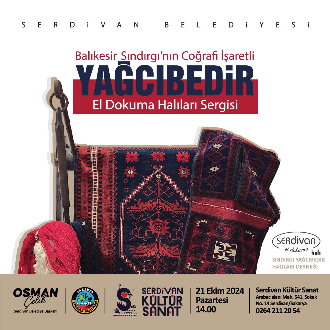 Serdivan’da el dokuma halıları sergilenecek